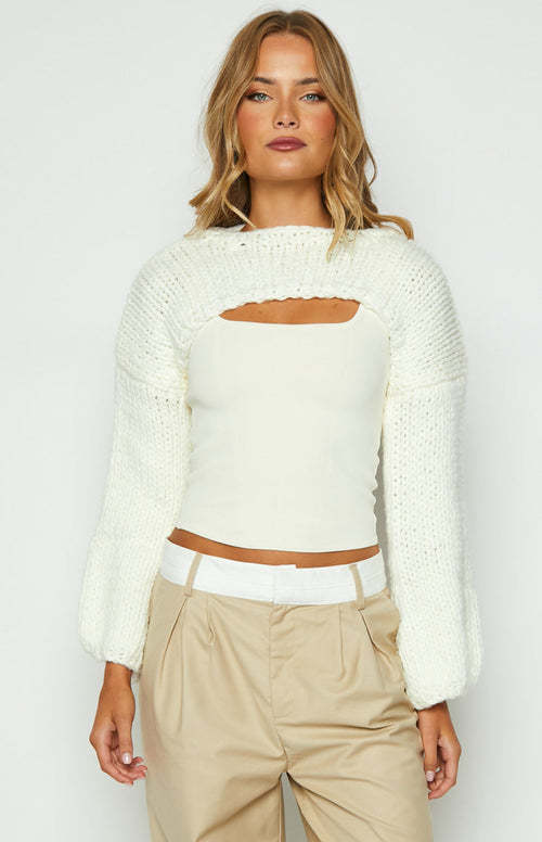 Temperament Long Sleeve Short Casual Sweater