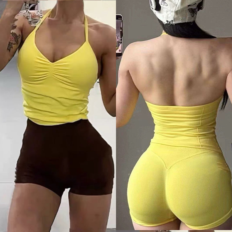 Bright Color Sports Sexy Workout Top
