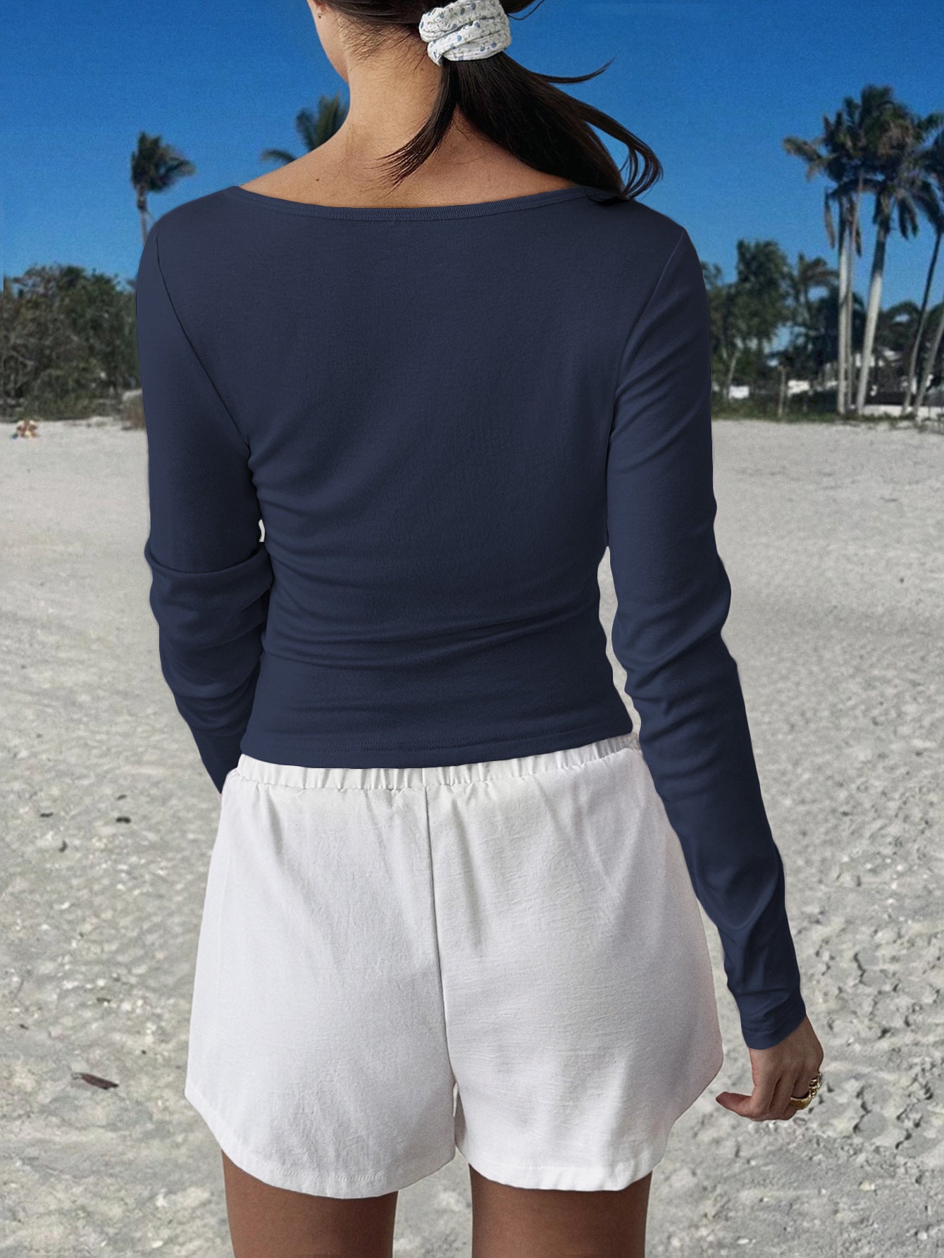 All-matching Long Sleeve Top T-shirt Women's Clothing