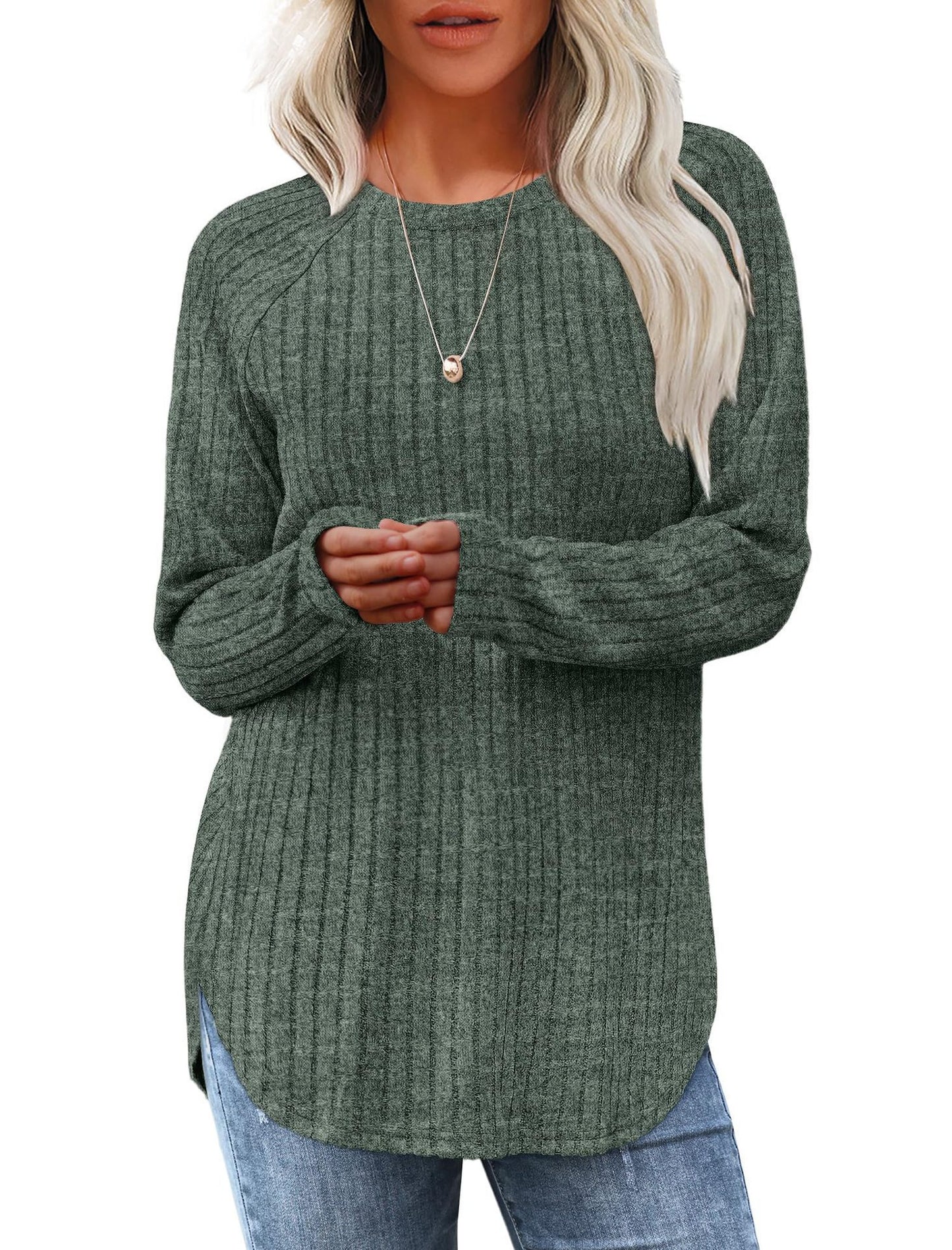Autumn New Loose Crew Neck Top Women