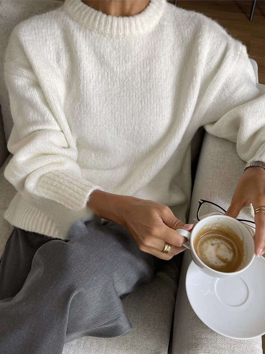 Loose And Lazy Style Wool Loose Knitted Sweater