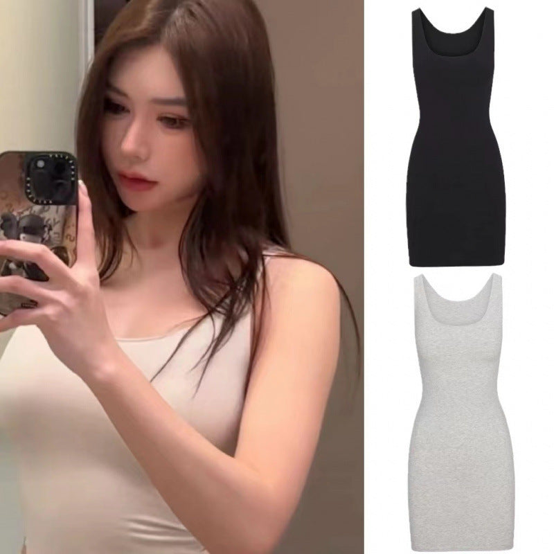 Hot Girl Tight Bottoming Seamless Classic Dress
