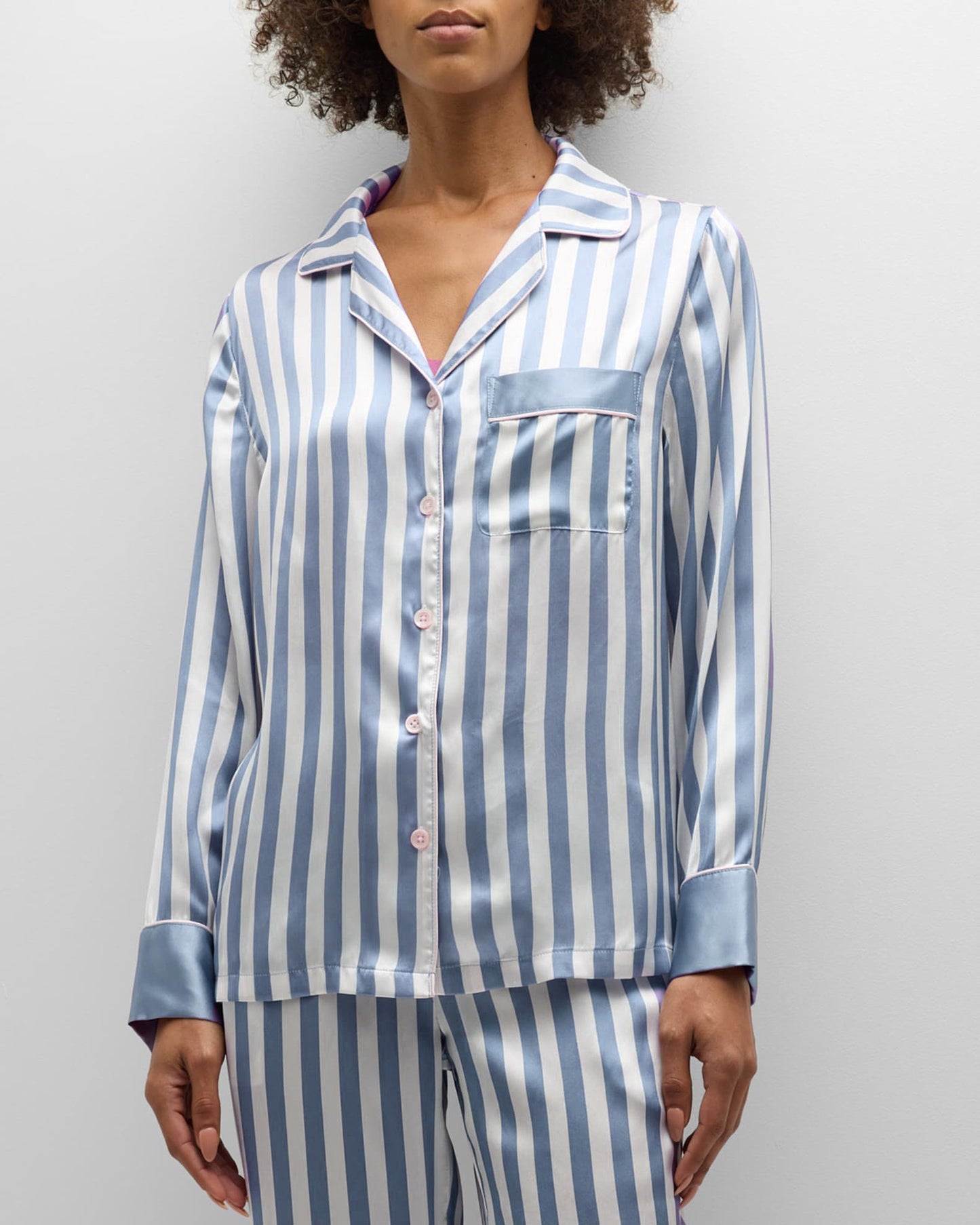 Women's Striped Home Long-sleeved Loose Pajamas Set