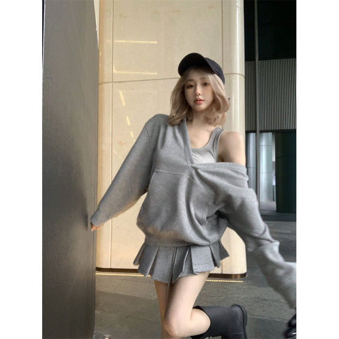 Women's Personalized Hooded Sweater Vest Top Suit