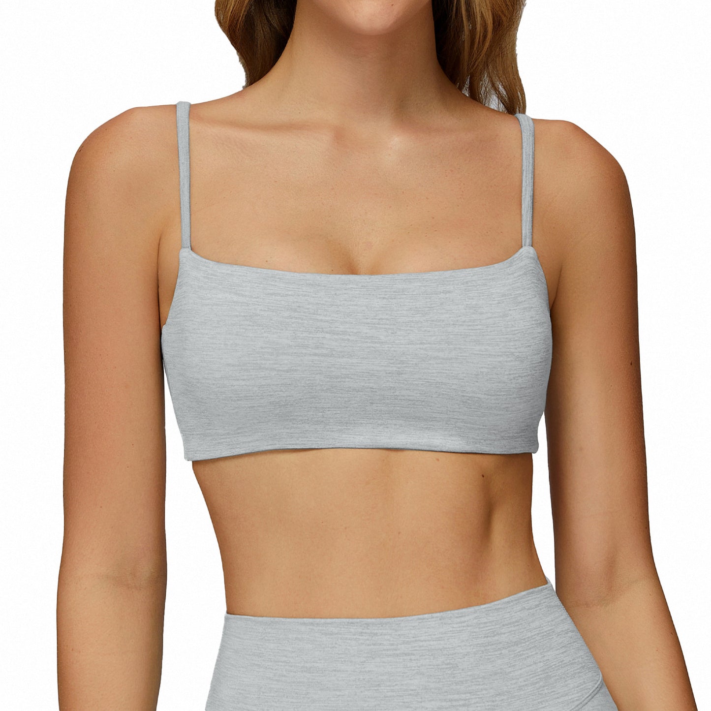Brushed Yoga Bra Double-shoulder Strap Workout Exercise Underwear