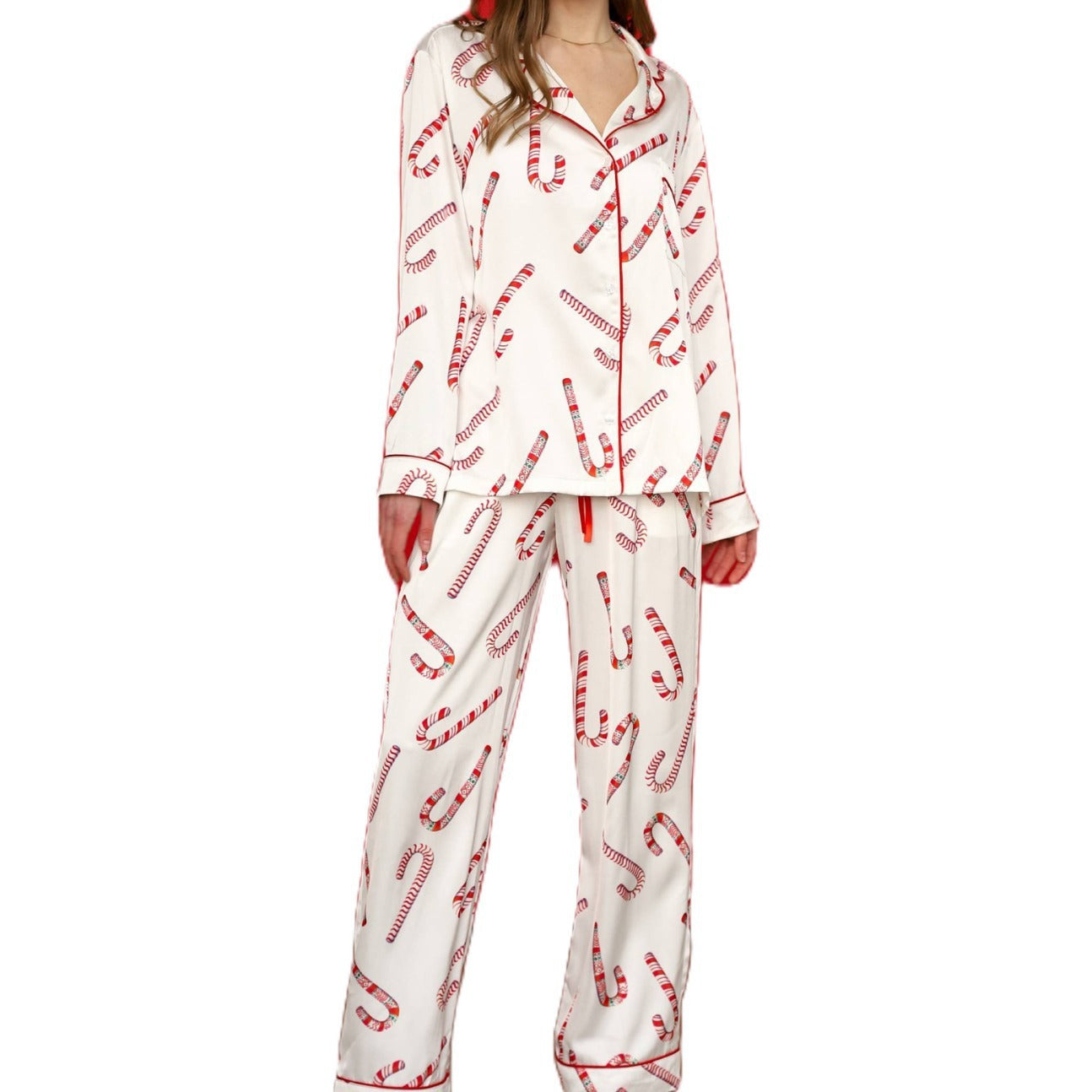 Christmas Satin Festival Printed Homewear Suit