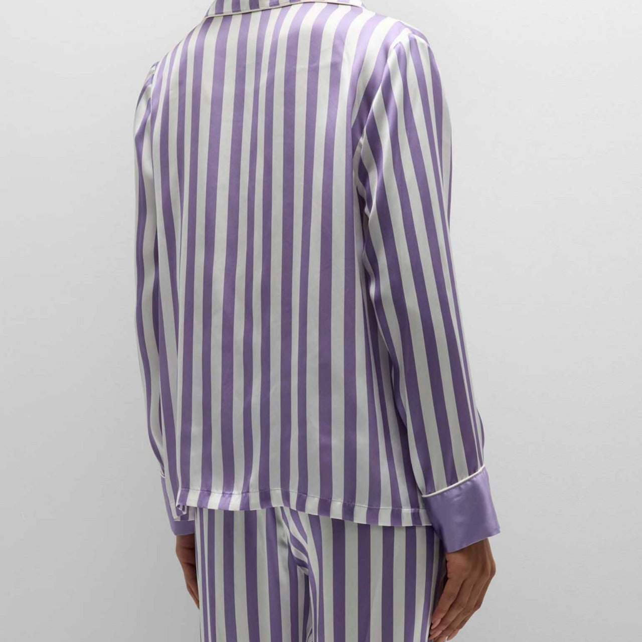 Women's Striped Home Long-sleeved Loose Pajamas Set