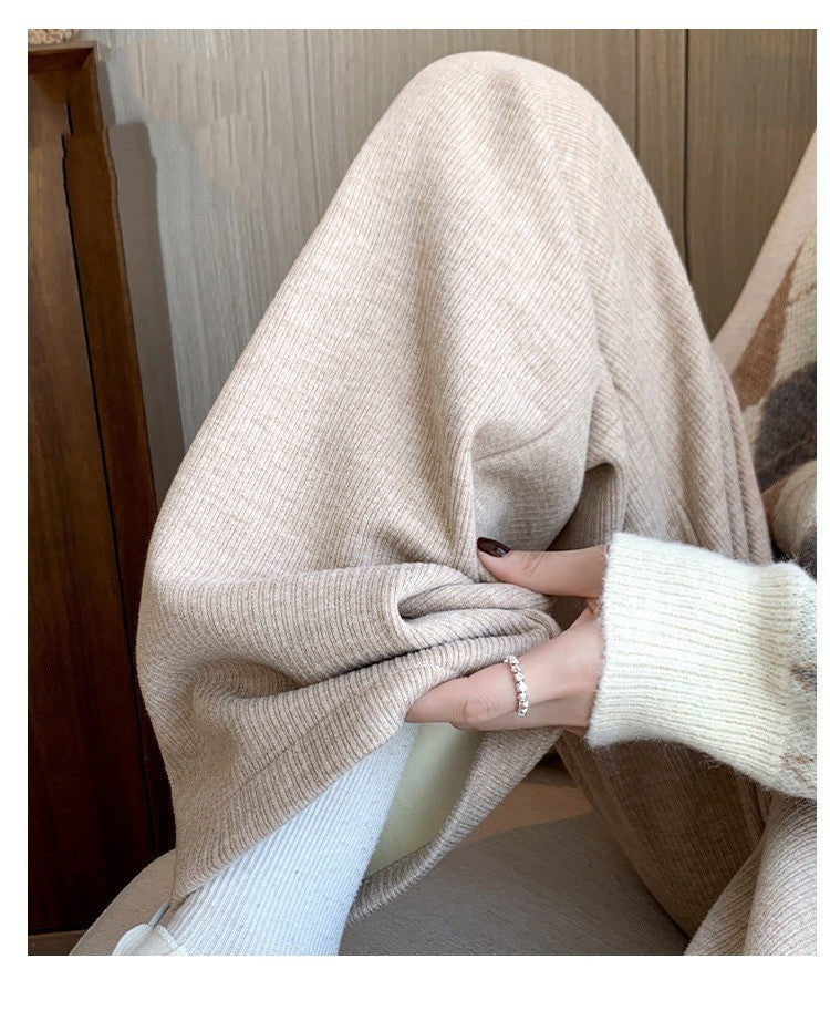 Draping Effect Lazy And High-looking Glutinous Rice Casual Pants