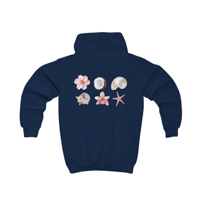 Ethereal Floral Kids Hoodie, Summer Beachwear, Gift for Girls, Outdoor Play, Cute Kids Apparel