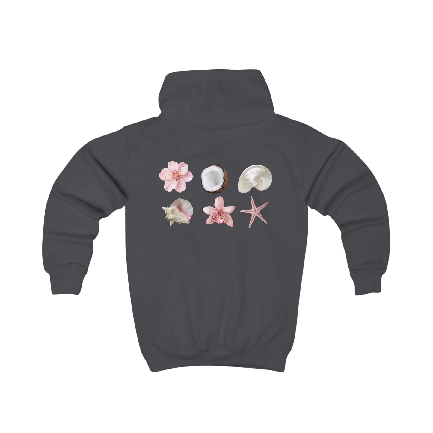 Ethereal Floral Kids Hoodie, Summer Beachwear, Gift for Girls, Outdoor Play, Cute Kids Apparel