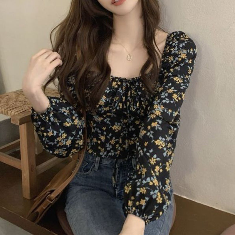 Fashionable French Floral Shirt For Women