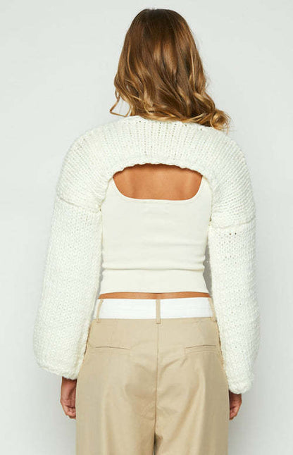 Temperament Long Sleeve Short Casual Sweater