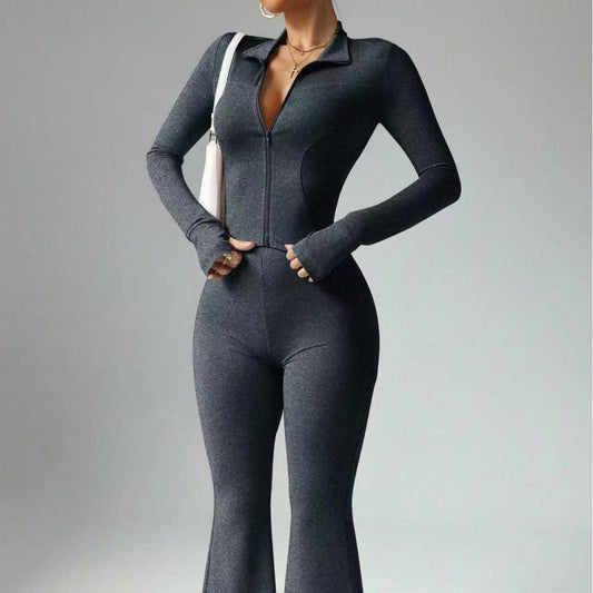 Tight No Embarrassment Line Workout Sexy Long Sleeve Sports Suit
