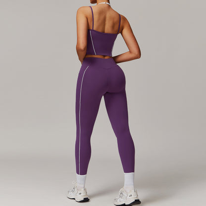 Elastic Fake Two-piece High-grade Women's Sports Running Fitness Clothes