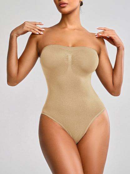 A Fashionable Strapless Dress Jumpsuit For Women