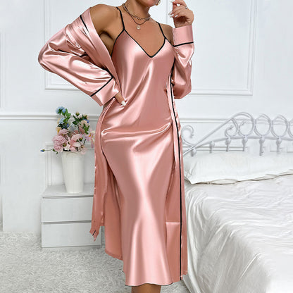 Cardigan Lace-up Suspender Skirt Outerwear Gown Suit