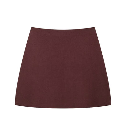 Women's Loose Sleeves Knitted Coat High Waist Knit Mini Skirt Suit