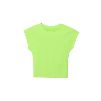 Slim Fit Micro Elastic Amazon European And American Summer Design Blouse Sleeveless