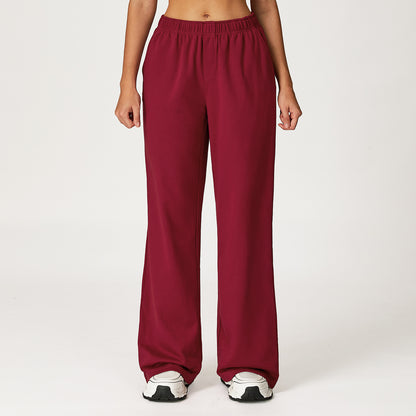 Autumn And Winter High Waist Long Sports Pants Wide