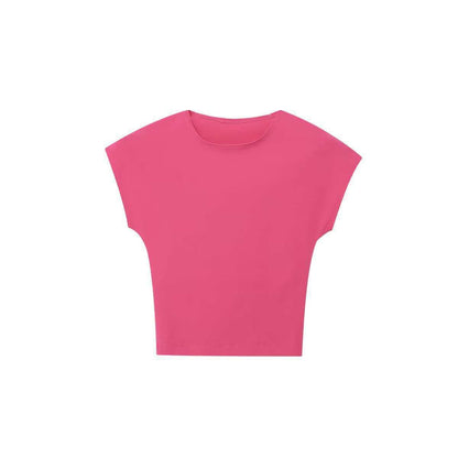Slim Fit Micro Elastic Amazon European And American Summer Design Blouse Sleeveless