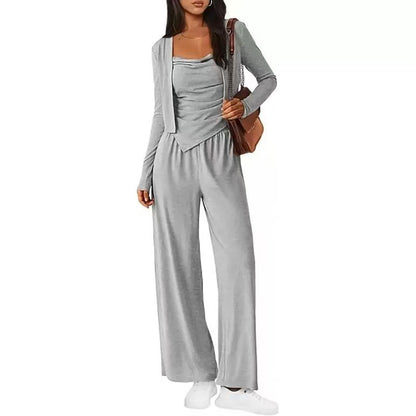 Sports Casual Lazy Design Comfortable Coat Suspender Trousers Three-piece Suit