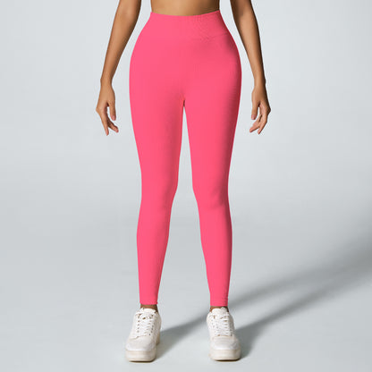 Threaded Seamless Yoga Stretch Tight Fitness Outdoor Breathable Sports Trousers