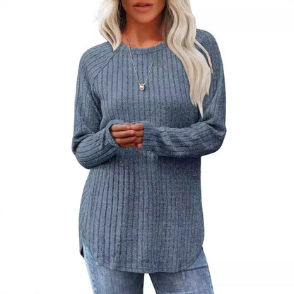 Autumn New Loose Crew Neck Top Women