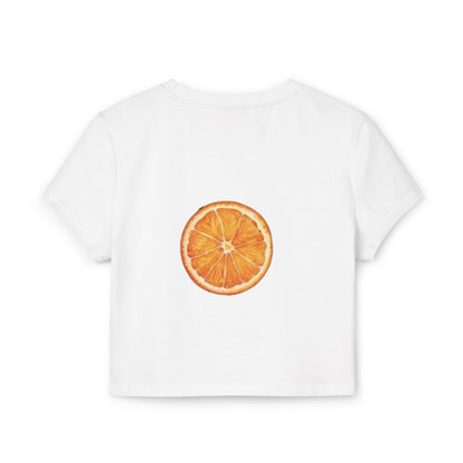 orange crop top