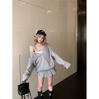 Women's Personalized Hooded Sweater Vest Top Suit
