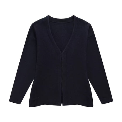 Women's Loose Sleeves Knitted Coat High Waist Knit Mini Skirt Suit