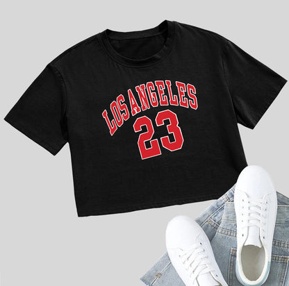 Personalized English Letters Summer Hot-selling Navel T-shirt