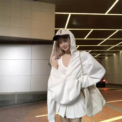 Women's Personalized Hooded Sweater Vest Top Suit