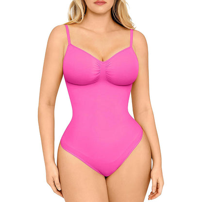 Women's Solid Color Open Seamless Waist Slimming And Hip Lifting Jumpsuit