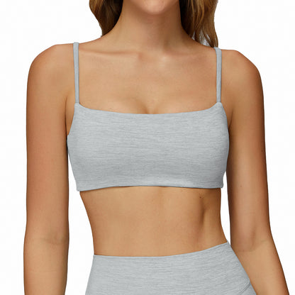 Brushed Yoga Bra Double-shoulder Strap Workout Exercise Underwear
