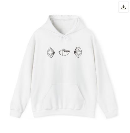 simple seashell hoodie