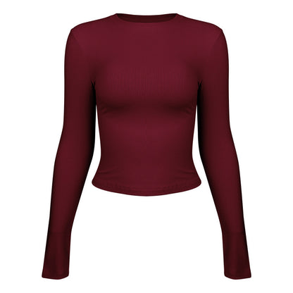 Yoga Women's Sport Long Sleeves Slim Fit Thin Fitness Clothes
