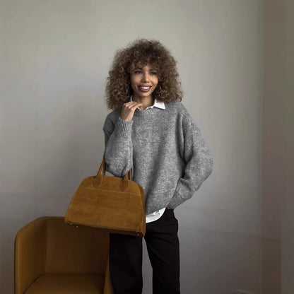 Loose And Lazy Style Wool Loose Knitted Sweater
