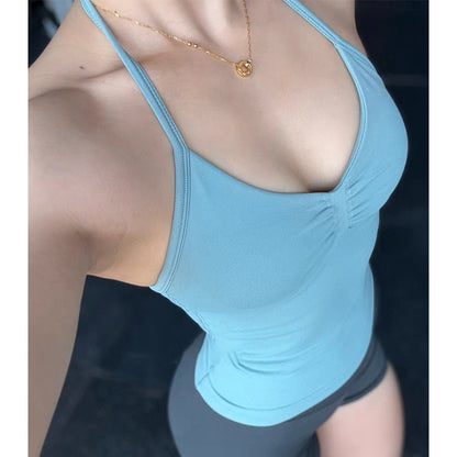 Bright Color Sports Sexy Workout Top
