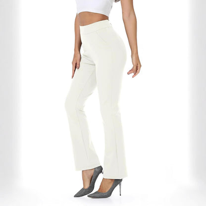 Women's High Waist Formal Wear Solid Color Casual Pants